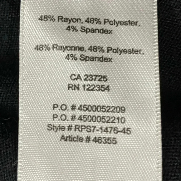 Wilfred Free women’s slouchy oversized long sleeve Vneck whimsygoth plain  black - Picture 9 of 9